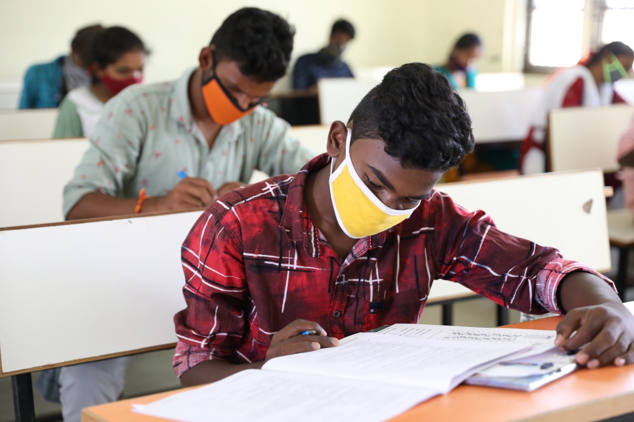 Students take the scholarship exam