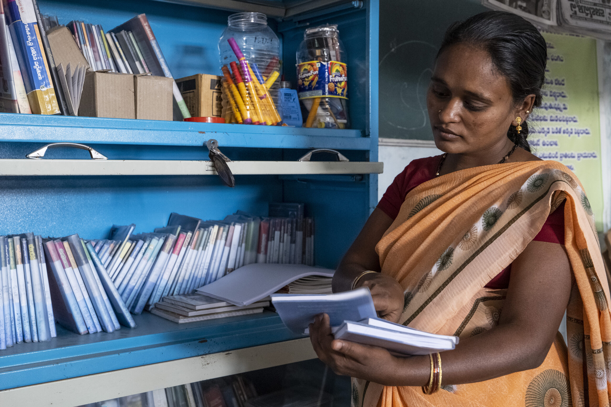 Bujjamma, the librarian, is proud to empower women through literacy